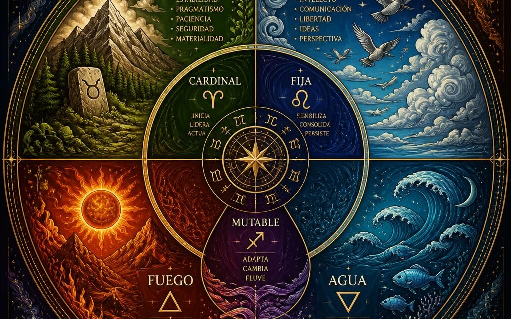 Los cuatro elementos y las tres modalidades en astrología: qué son y cómo determinan tu temperamento